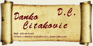 Danko Čitaković vizit kartica